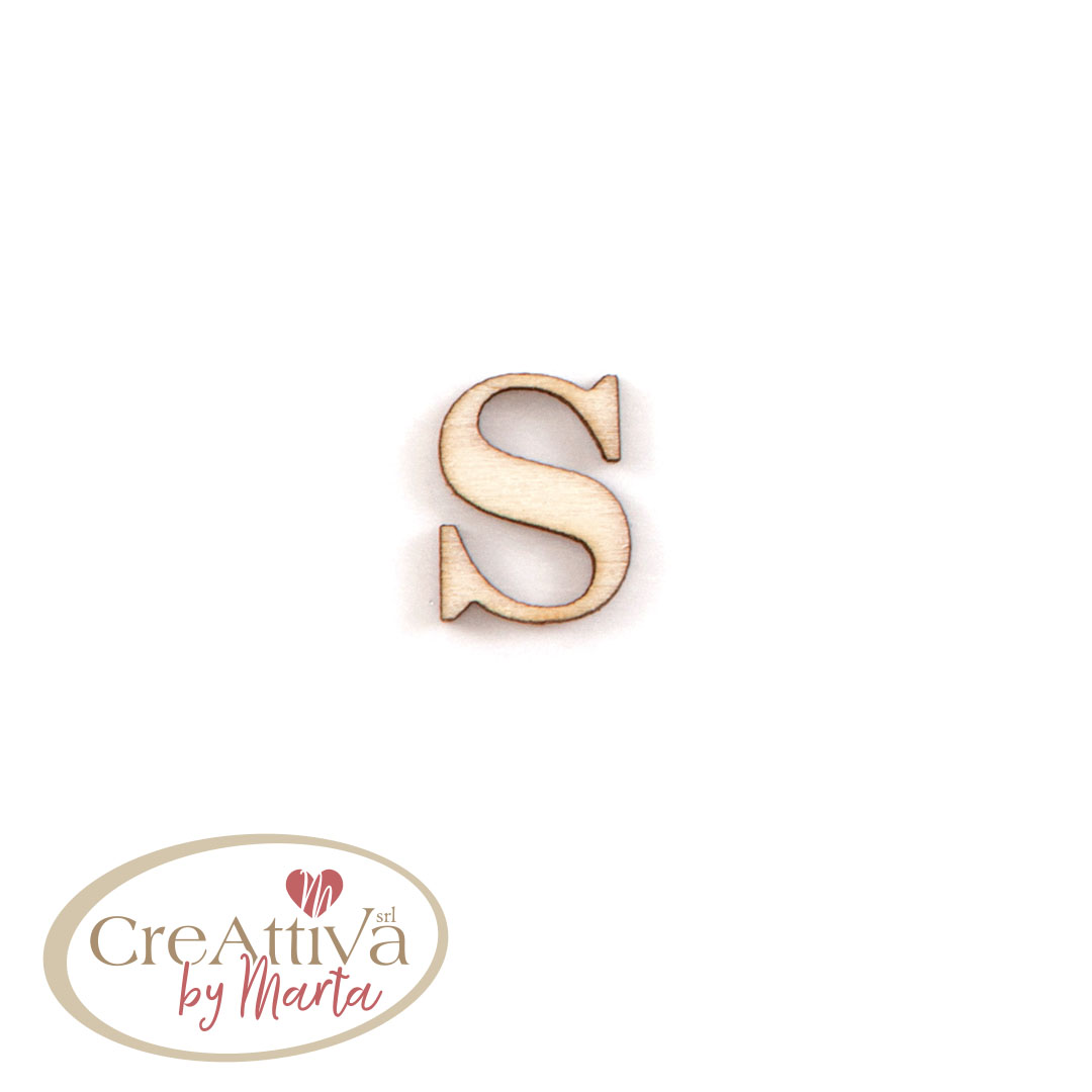 UN FOGLIO DA 16 LETTERE "S" IN LEGNO ADESIVE 1,5CM - 78LALF0S00