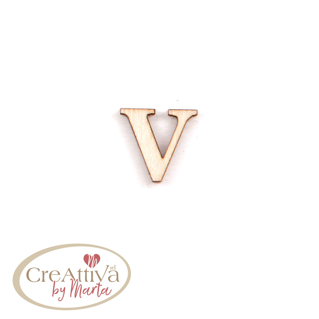 UN FOGLIO DA 16 LETTERE "V" IN LEGNO ADESIVE 1,5CM - 78LALF0V00