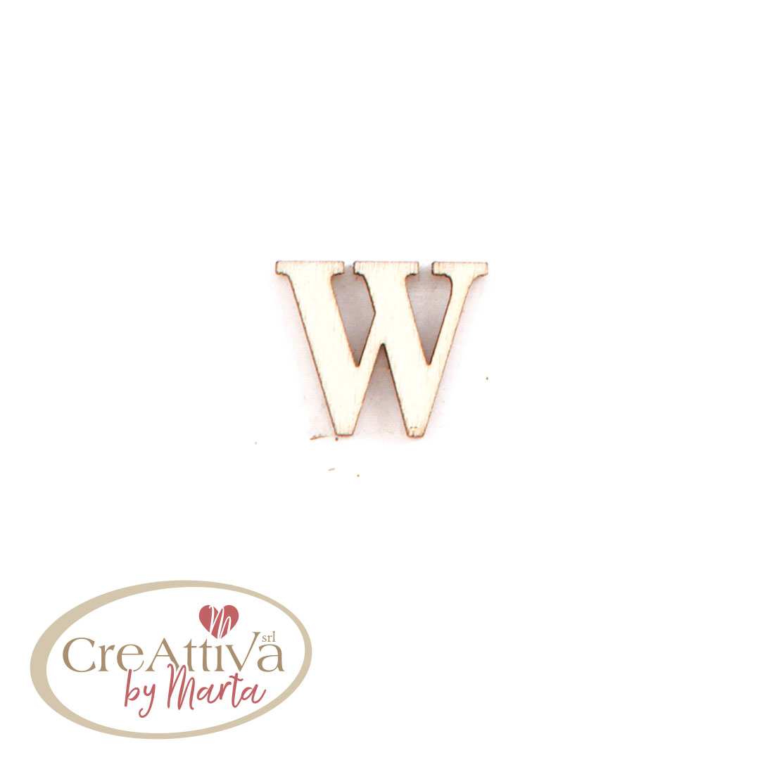 UN FOGLIO DA 16 LETTERE "W" IN LEGNO ADESIVE 1,5CM - 78LALF0W00