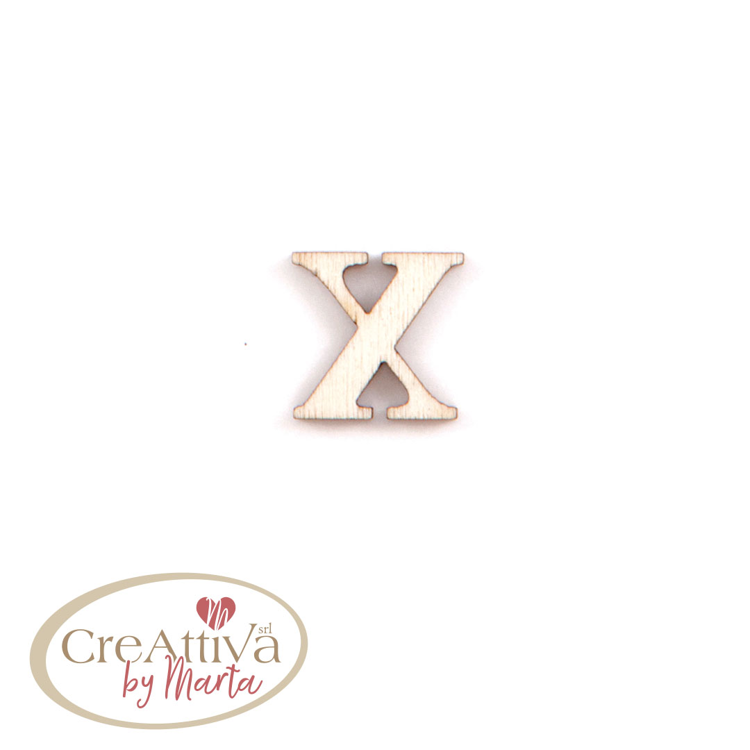 UN FOGLIO DA 16 LETTERE "X" IN LEGNO ADESIVE 1,5CM - 78LALF0X00