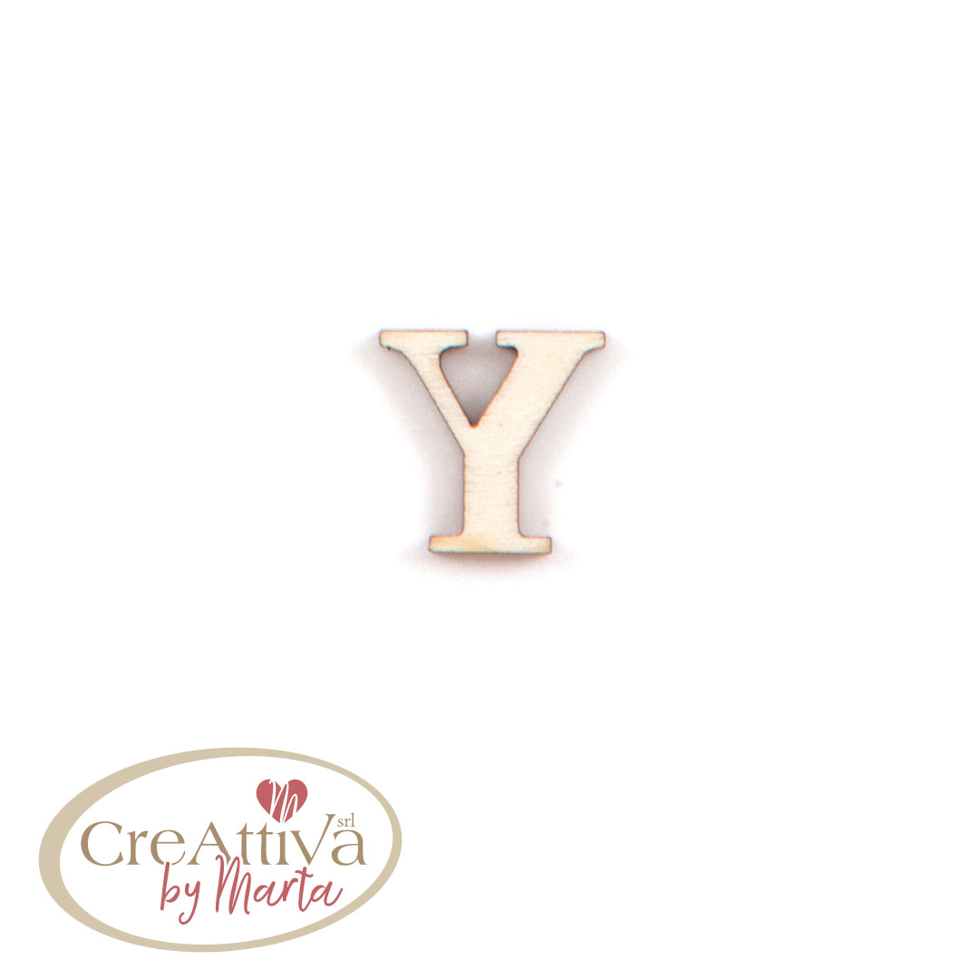 UN FOGLIO DA 16 LETTERE "Y" IN LEGNO ADESIVE 1,5CM - 78LALF0Y00