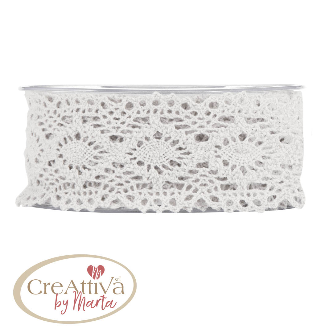 NASTRO DI COTONE PIZZO MERLETTO H 4,5CM - 78NAS07500