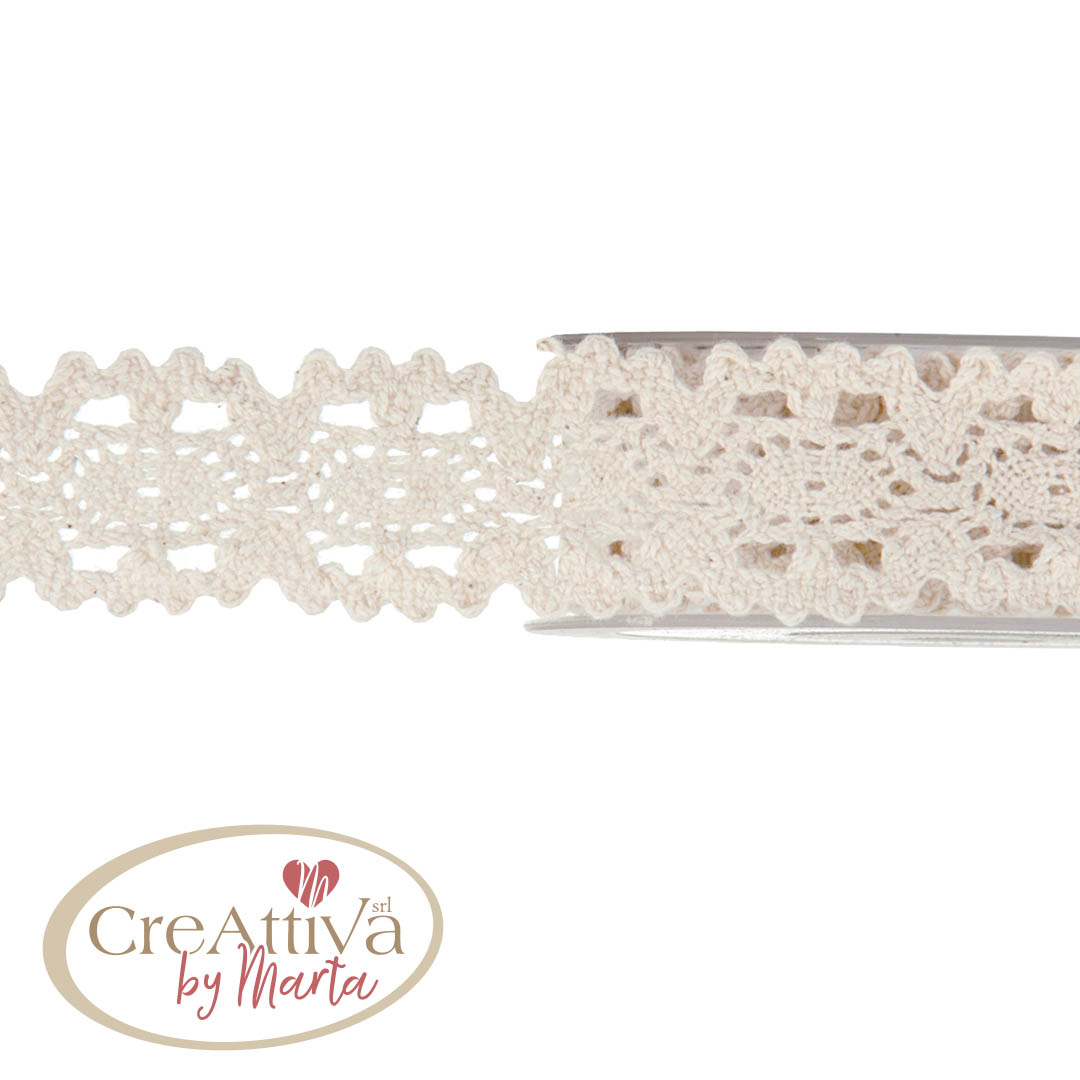 NASTRO DI COTONE PIZZO MERLETTO H 3CM