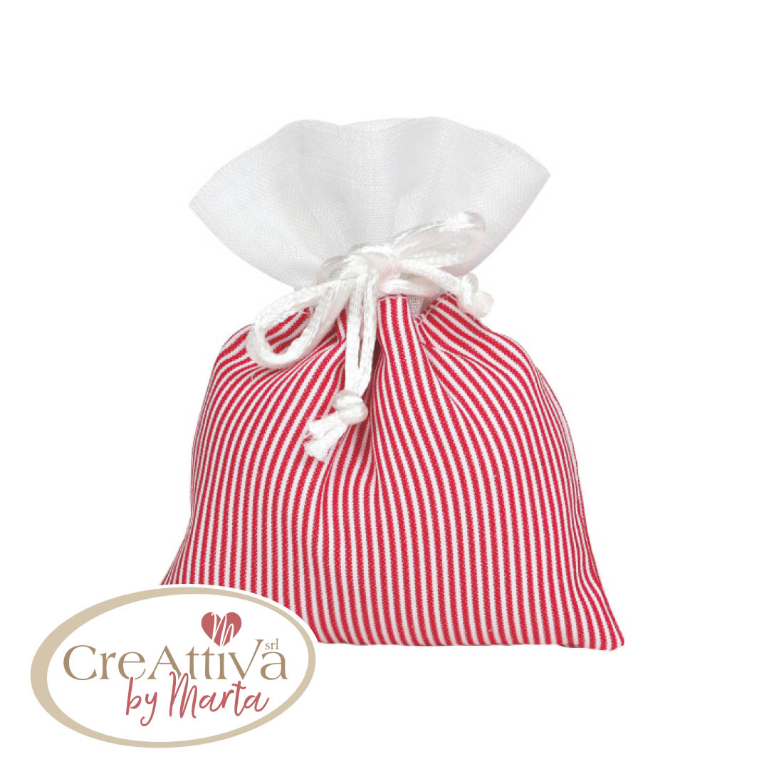 SACCHETTO COTONE A RIGHE 9X12CM - 78SAC03000