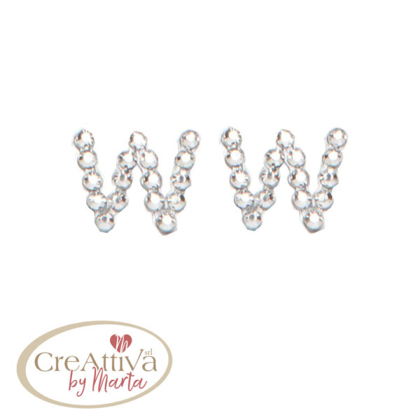 FOGLIO LETTERA "W" DA 20MM ADESIVE CRYSTAL - 78SLET0W00