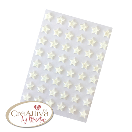 FOGLIO DA 48PZ STELLE BRILLANTI ADESIVE