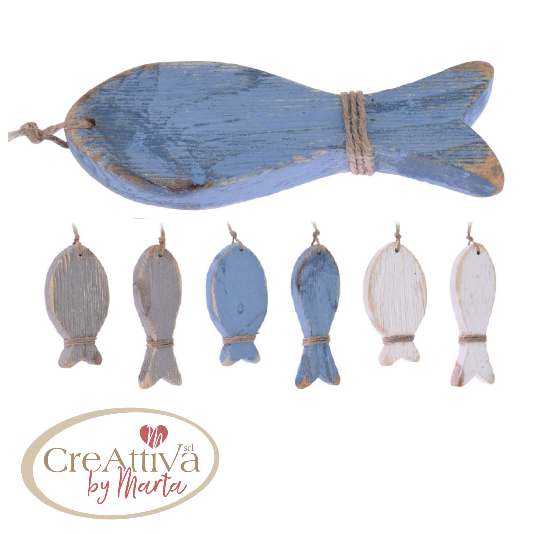 PESCE LEGNO MARINO 5 CM ASSORTITI - 93DEC12100