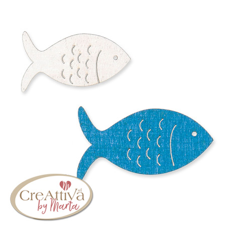 PESCE LEGNO 12PZ ASSORTITI - 97DEC01200