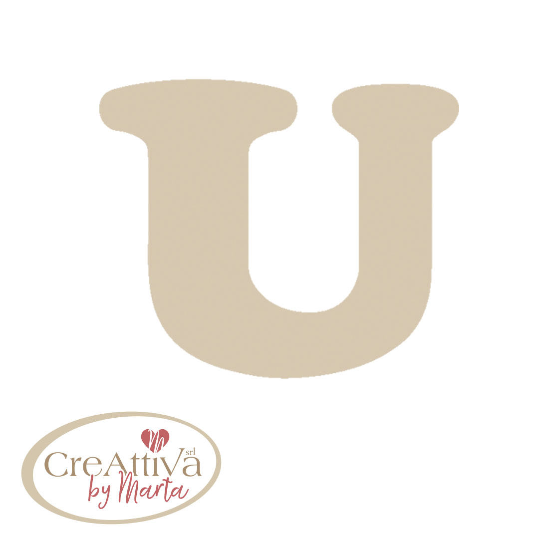LETTERA "U" LEGNO H.11,5CM