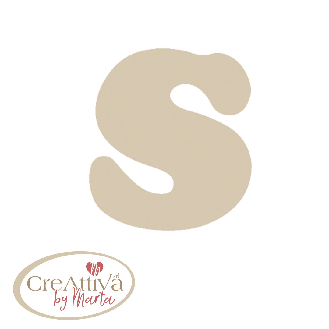 LETTERA "S" LEGNO H.11,5CM