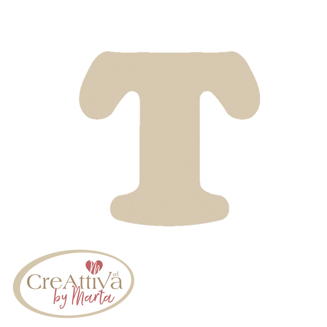 LETTERA "T" LEGNO H.11,5CM