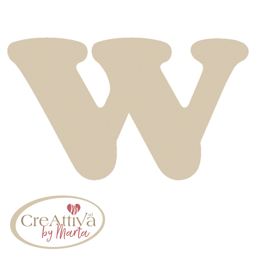 LETTERA "W" LEGNO H.11,5CM