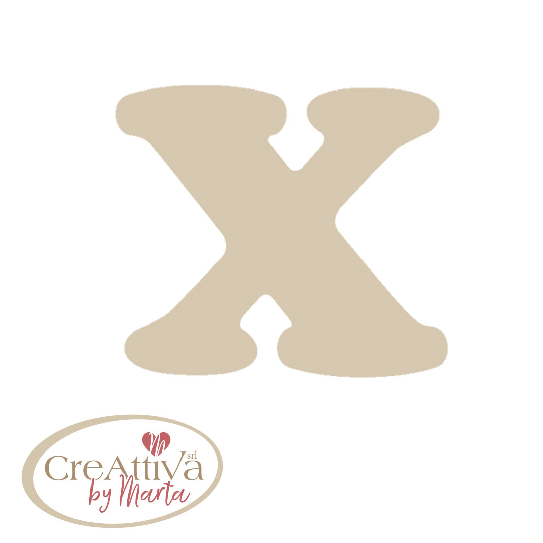 LETTERA "X" LEGNO H.11,5CM
