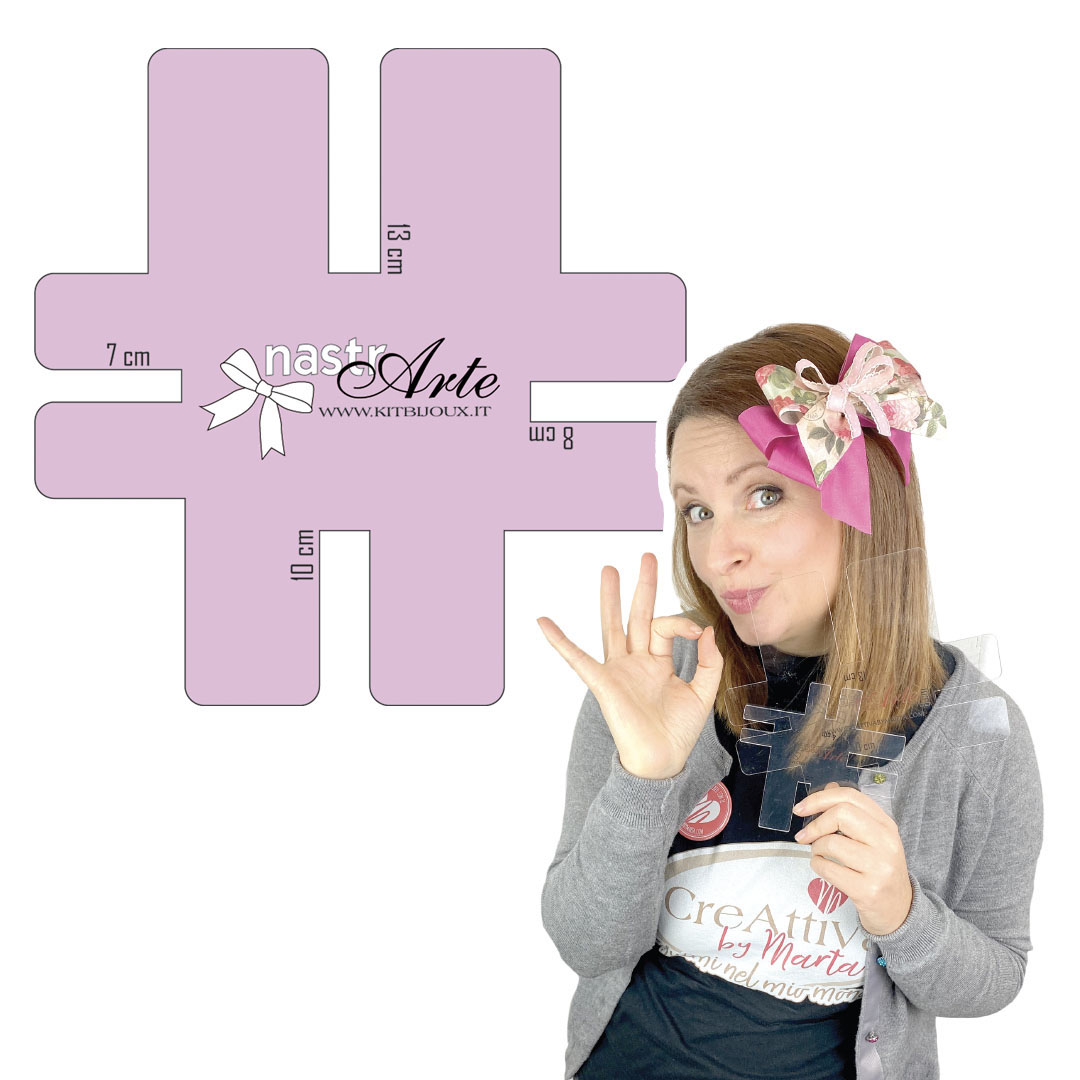 Sagoma plastica per creare fiocchi decorativi