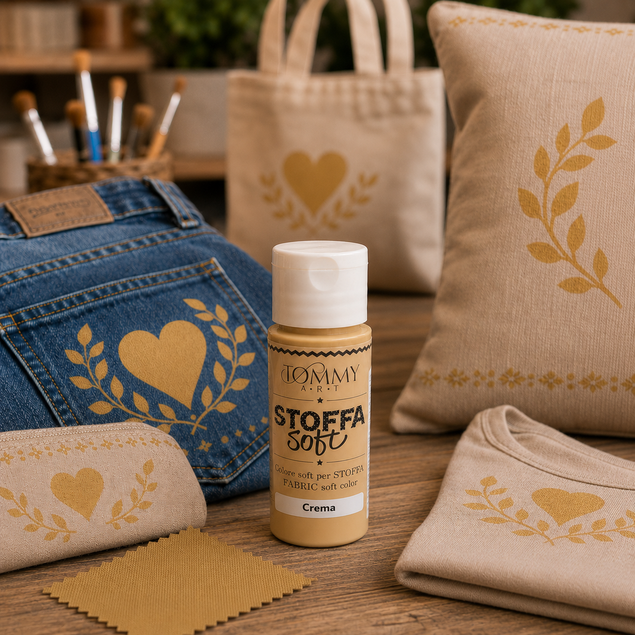 Colore per stoffa con tessuti decorati