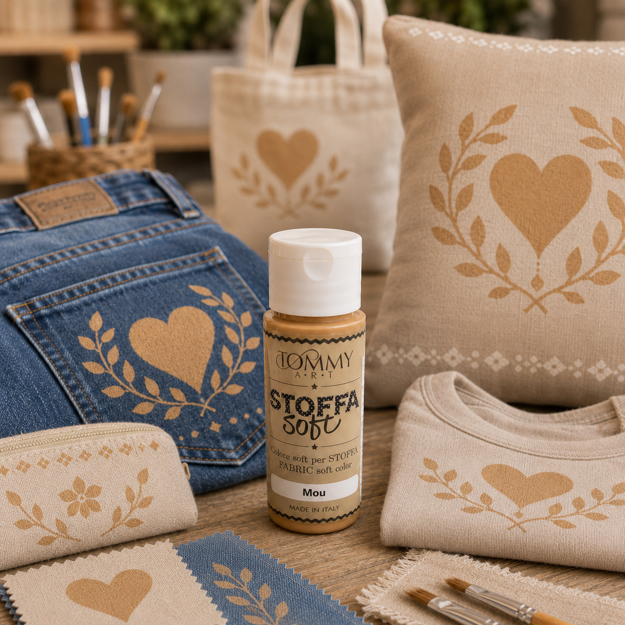 Colore per stoffa con tessuti decorati