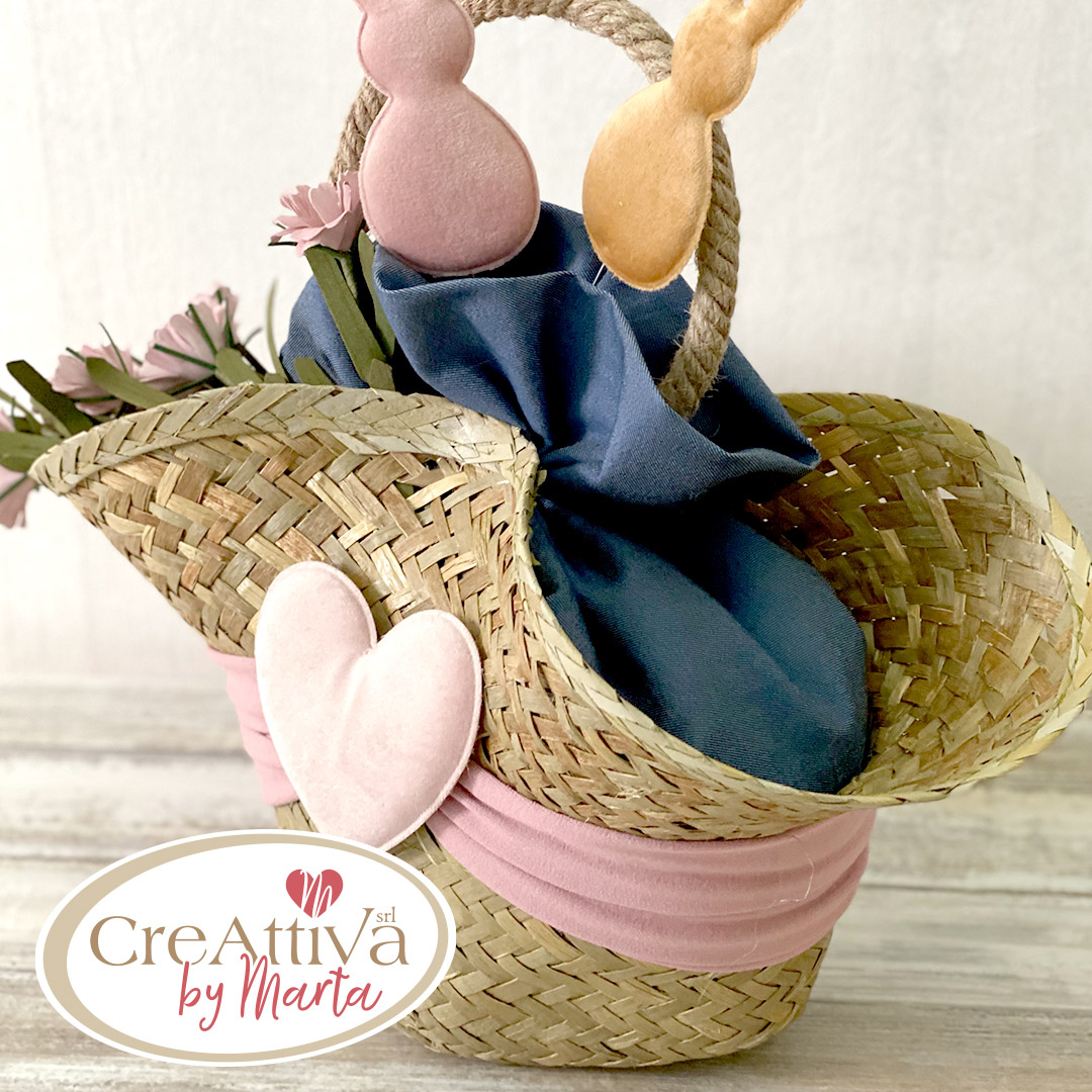 KIT BORSA CAPPELLO IN PAGLIA FERMAPORTA IN JERSEY - CRKIT24500 - immagine 4