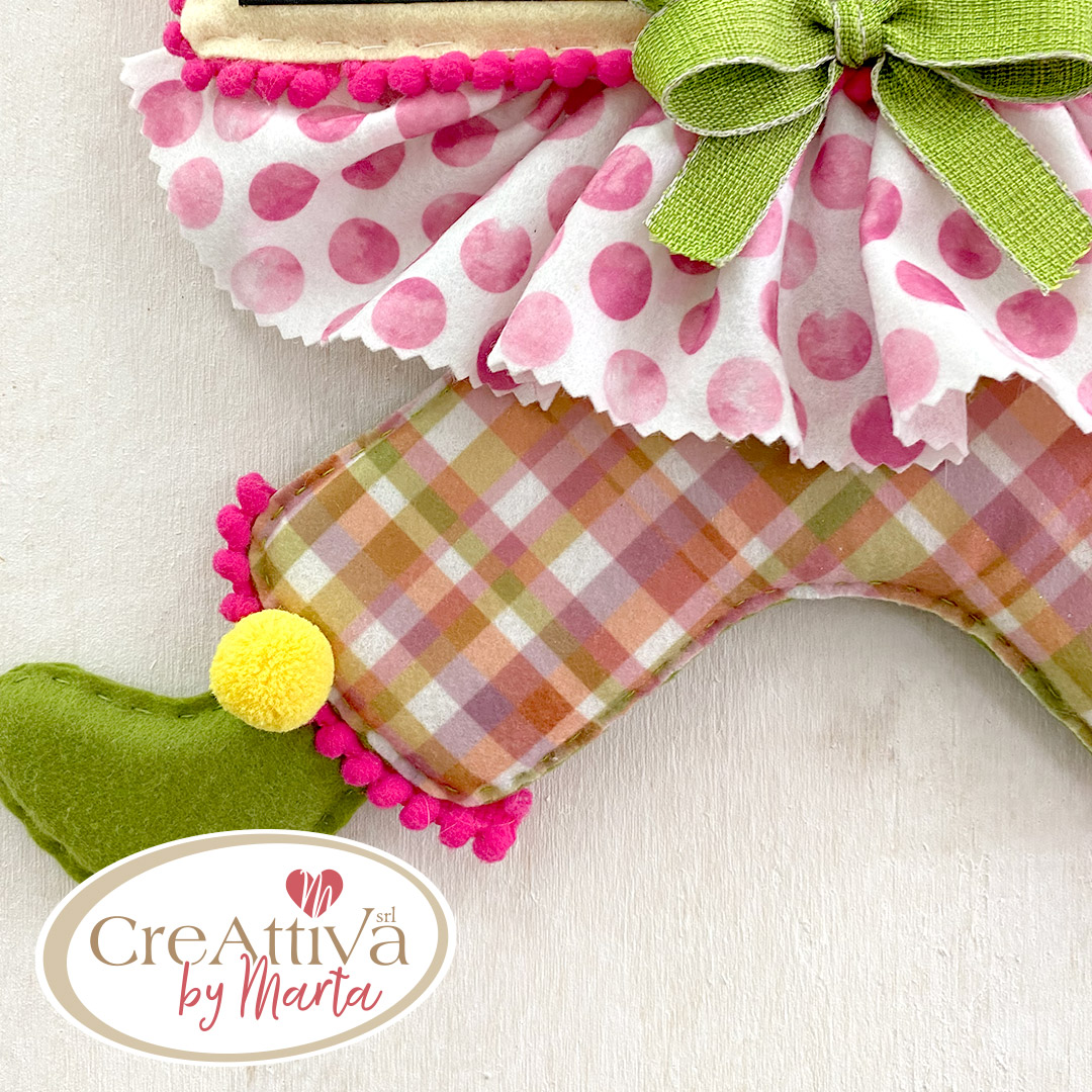 KIT PAGLIACCIO LAVAGNA IN PANNOLENCI MORBIDOSO STAMPATO - CRKIT25400 - immagine 3