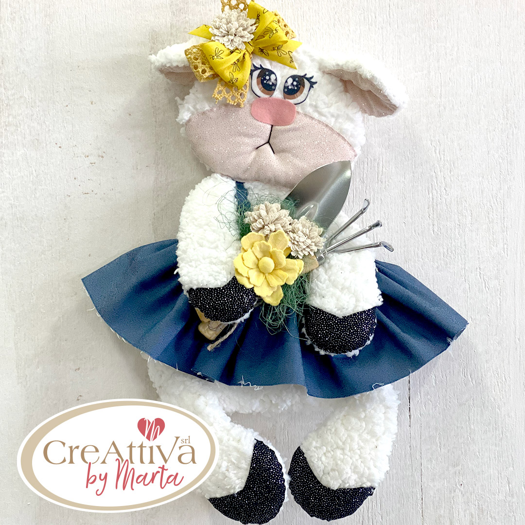 KIT PECORELLA SORPRESONI IN PELLICCIA E TESSUTO JEANS - CRKIT25200 - immagine 2