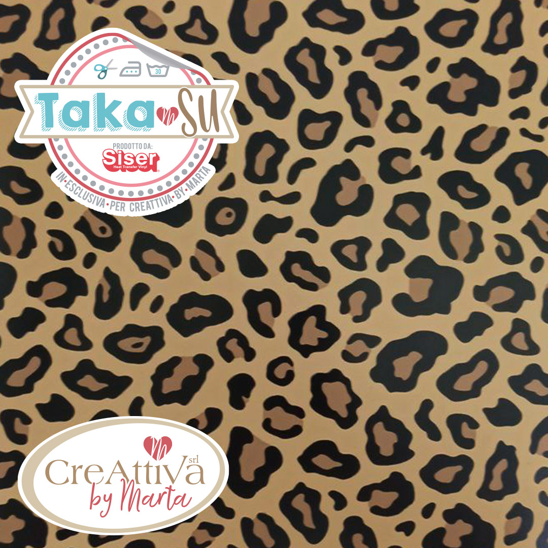 TERMOVINILE "TAKA-SU" 29,6X21CM LEOPARDATO CARTOON COMPRESO APPLICATION TAPE - CRTAKA2600