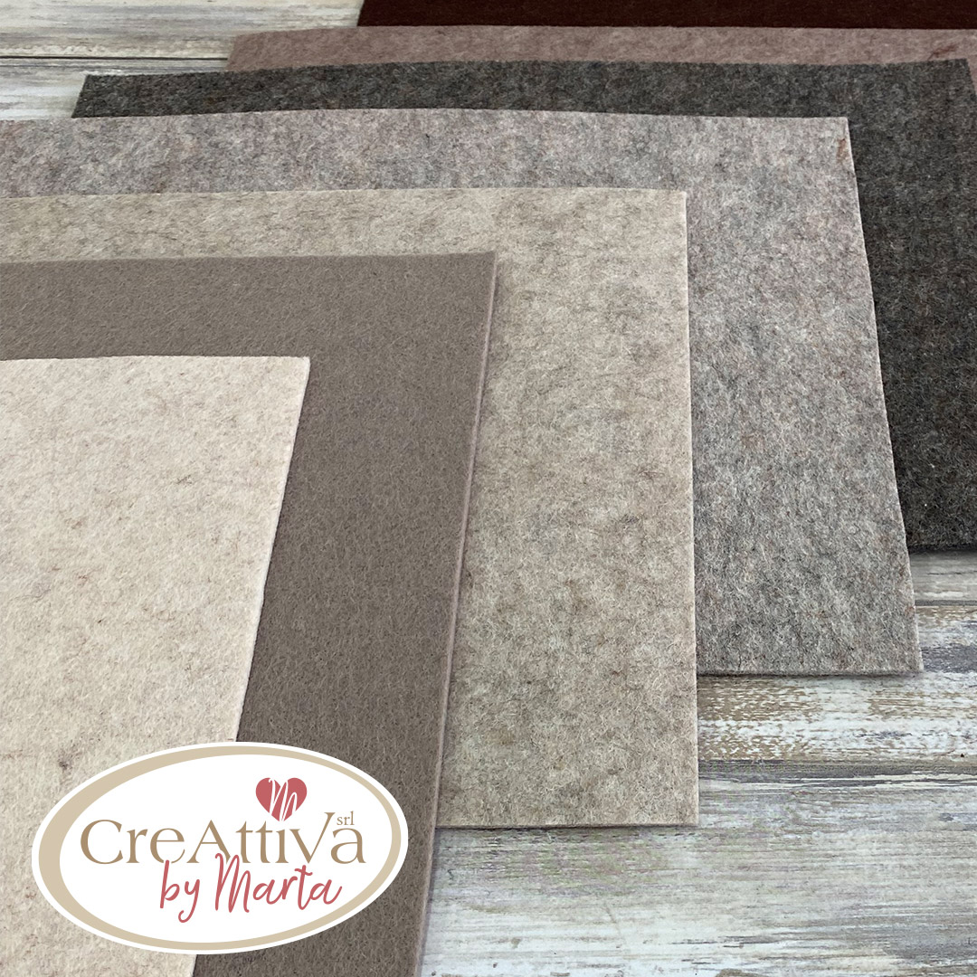 I FELTROTTI NUANCE MARRONI 7 COLORI 35X26CM CIRCA - CRFELT0100 - immagine 2