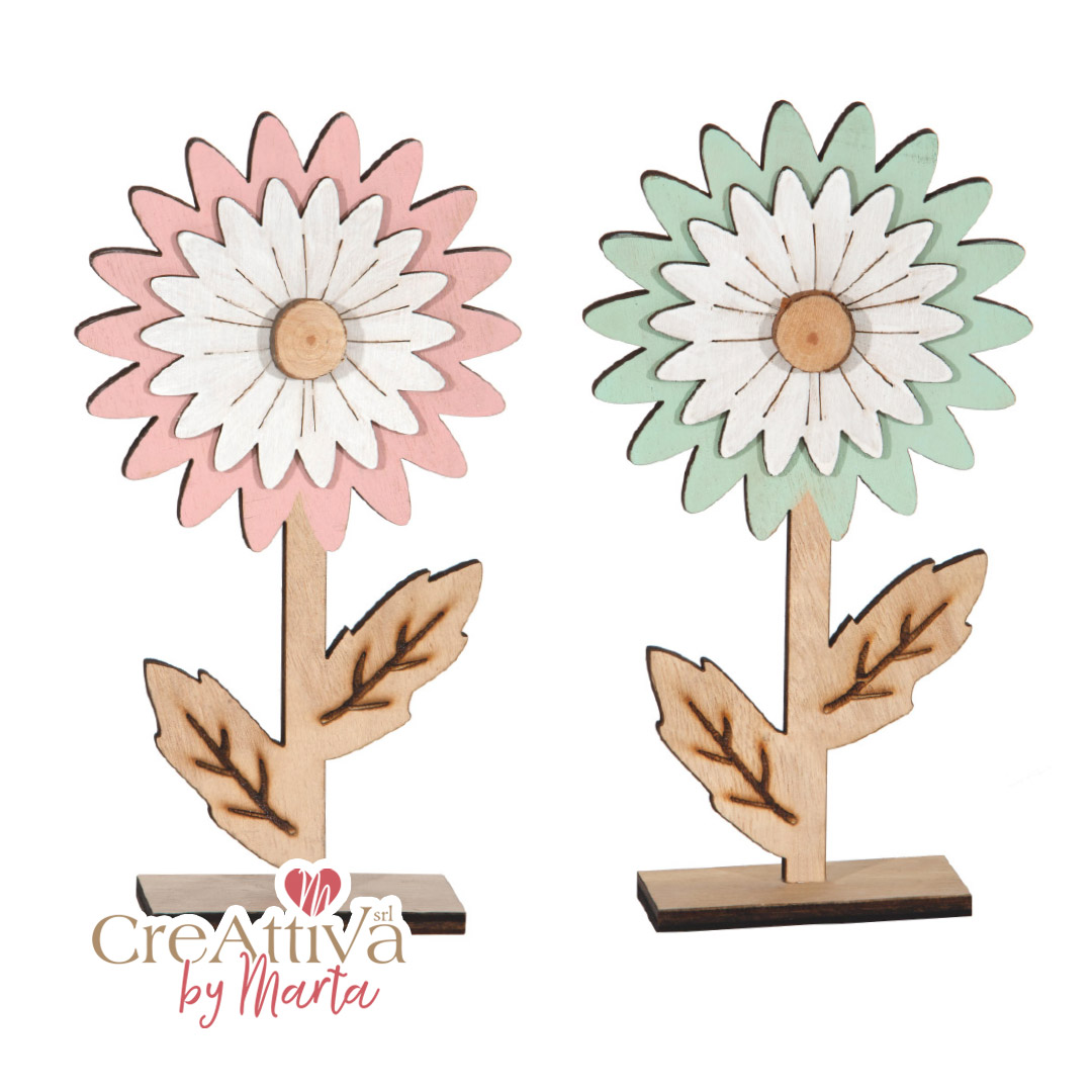 FIORE IN LEGNO 12,3X4,5XH.22,5CM - 78DEC17000