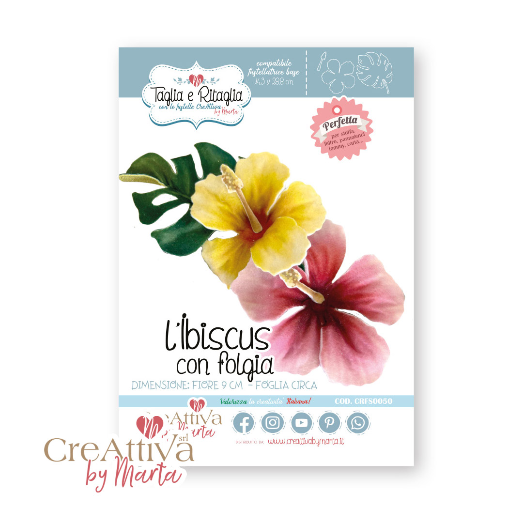 FUSTELLA IBISCUS CON FOGLIA - CRFS005000