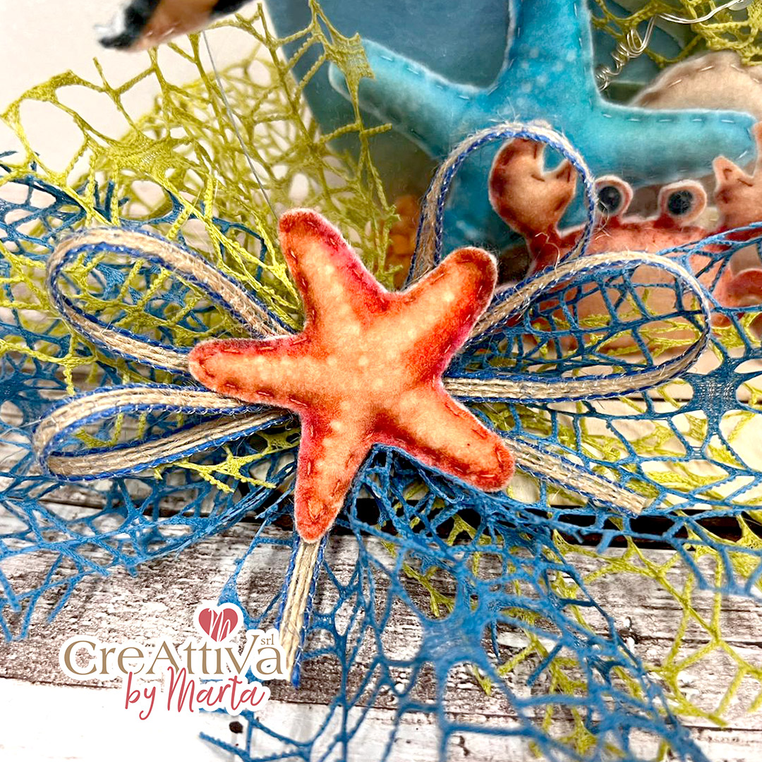 KIT SHADOW BOX ACQUARIO TROPICALE LUMINOSO IN PANNOLENCI MORBIDOSO DECO - CRKIT40900 - immagine 5