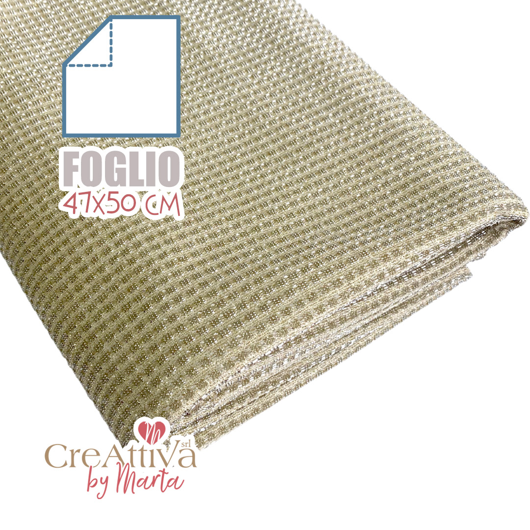 TESSUTO SCINTILLANTE FOGLIO 47X50CM CIRCA - 78FTE025