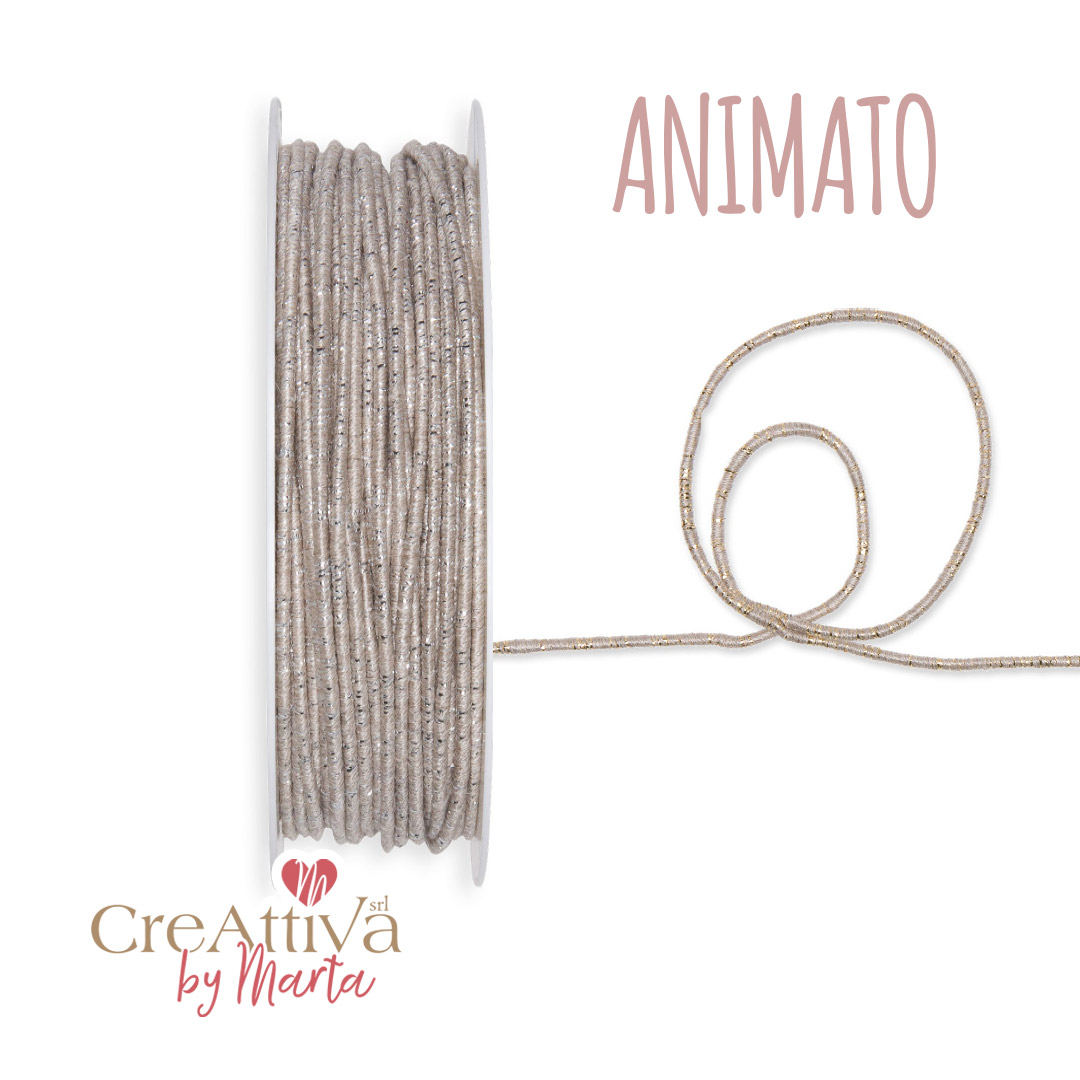 1 METRO DI CORDINO ANIMATO DI COTONE E LINO - 97NAS106