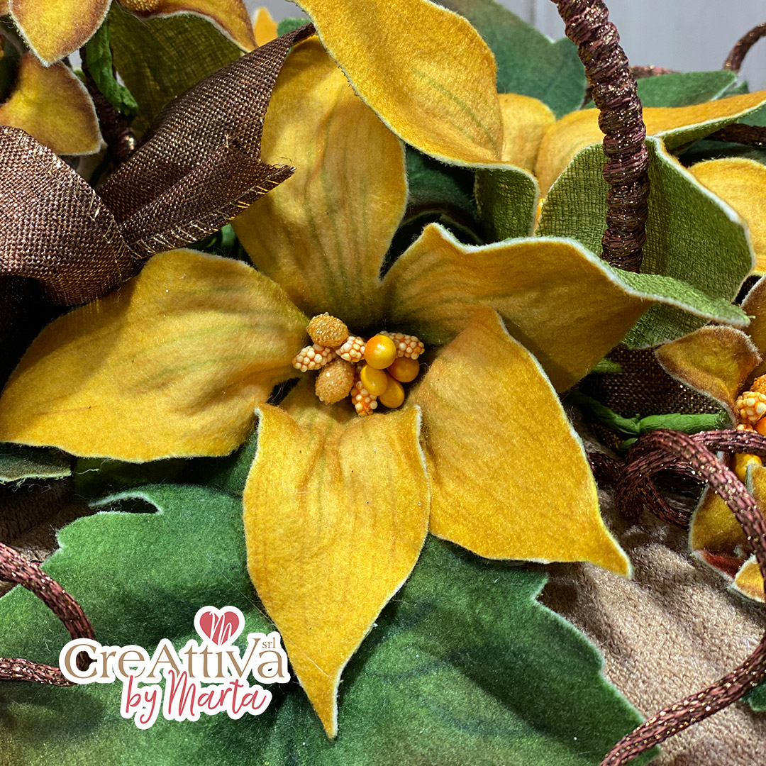 KIT ZUCCA IN JERSEY E PANNOLENCI MORBIDOSO STAMPATO DECO I FIORI DI ZUCCA - CRKIT415 - immagine 4