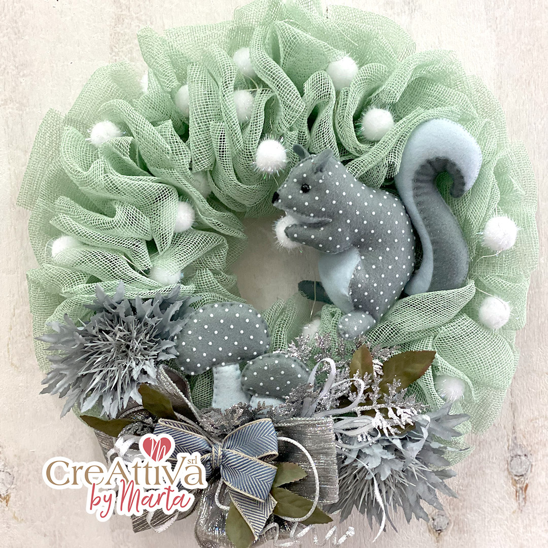 KIT GHIRLANDA AMERICANA CON JUTA E SCOIATTOLO IN PANNOLENCI MORBIDOSO - CRKIT419 - immagine 2