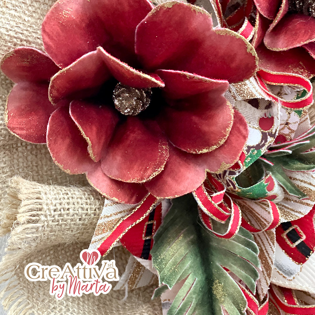 KIT GHIRLANDA FRU FRU CON PANNOLENCI MORBIDOSO STAMPATO DECO ROSEAMORE - CRKIT445 - immagine 3