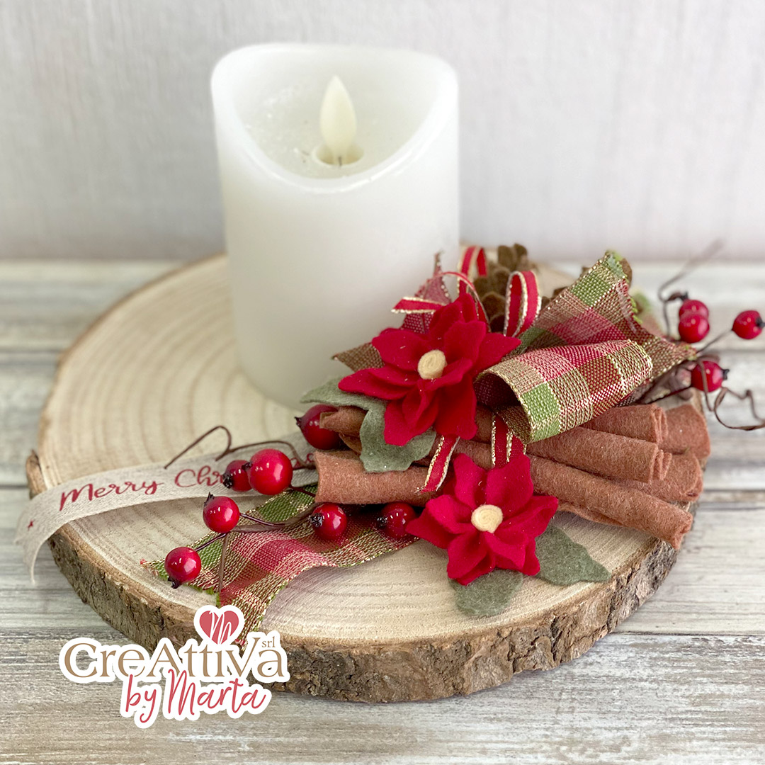 KIT CANDELA PROFUNI D'INVERNO CON DECORI IN PANNOLENCI MORBIDOSO - CRKIT449 - immagine 2
