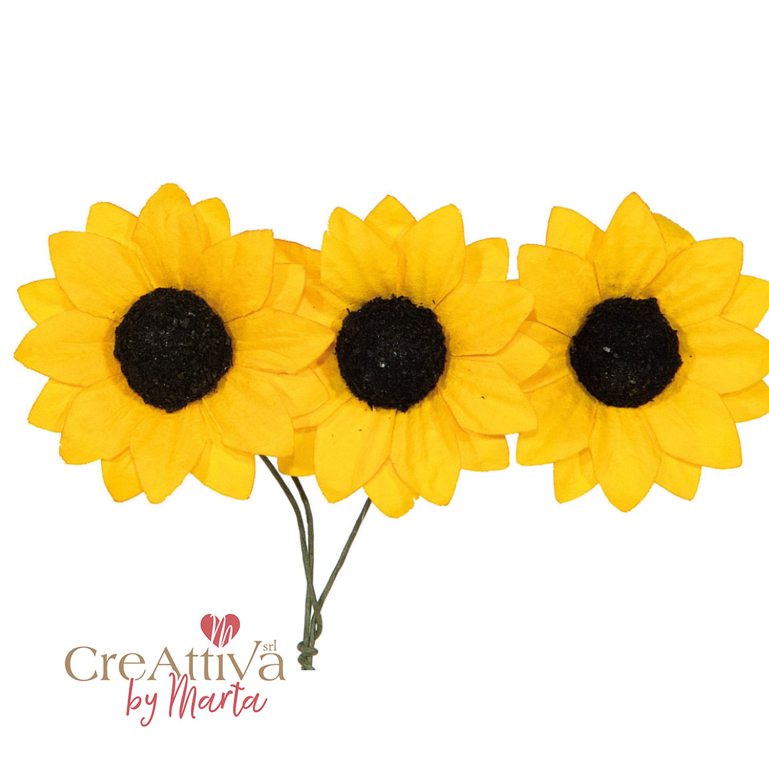 SET 12 GIRASOLE IN CARTA 3,5CM - 78DEC209
