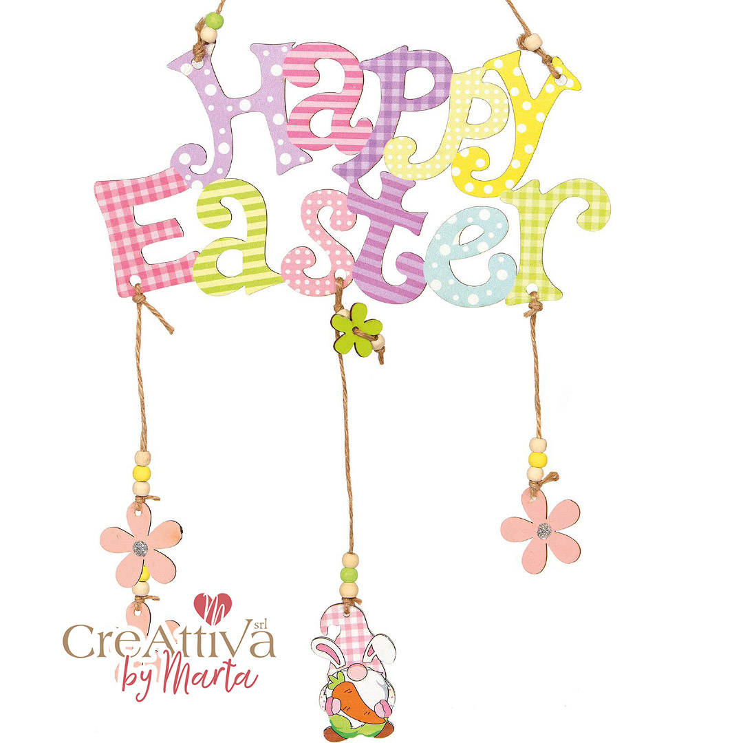 SCRITTA HAPPY EASTER 23,5XH.41CM - 78DEC211