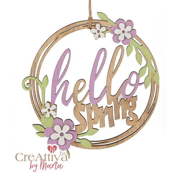 SCRITTA HELLO SPRING 15CM - 78DEC212