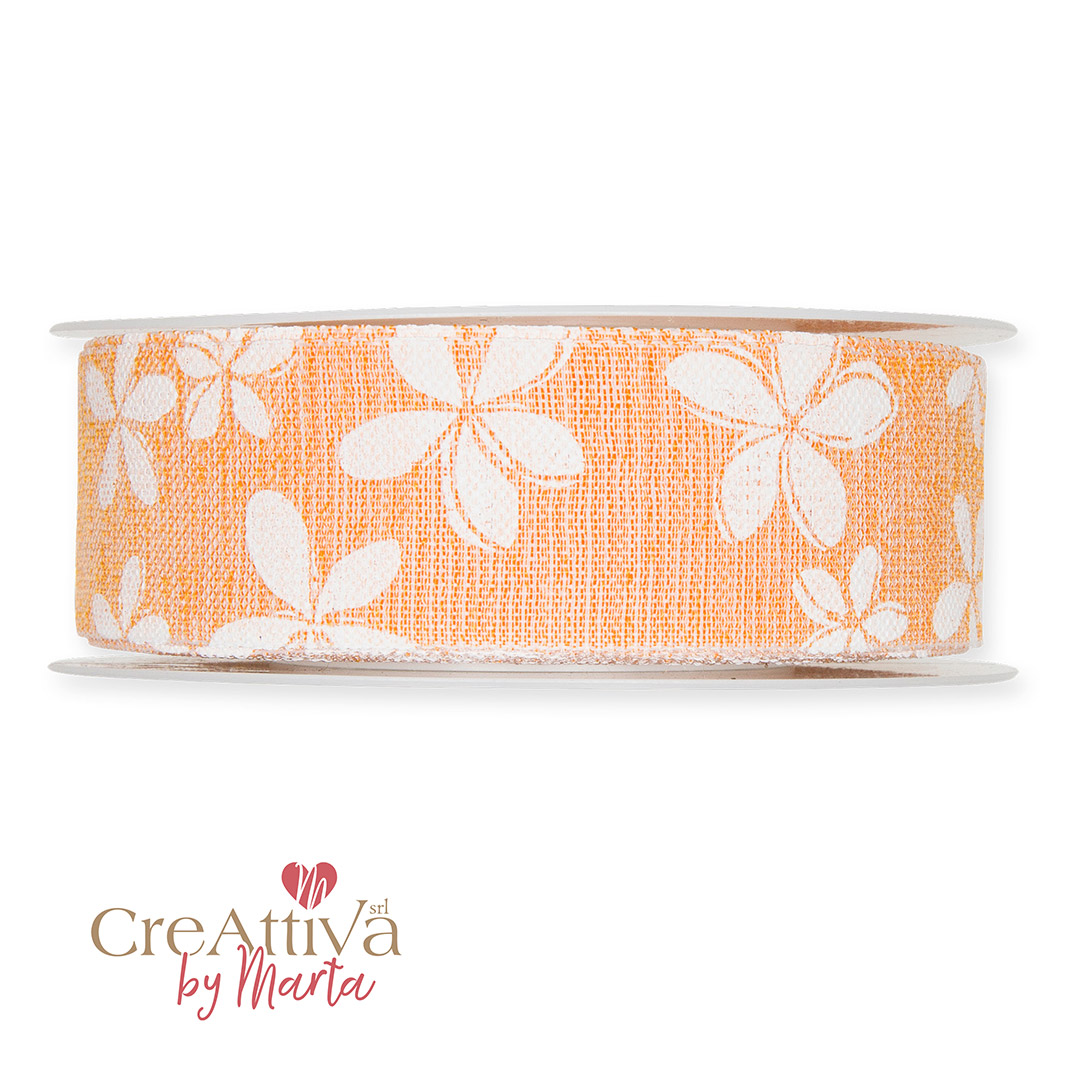 1 METRO NASTRO FIORI BIANCHI H.3,5CM - 97NAS115