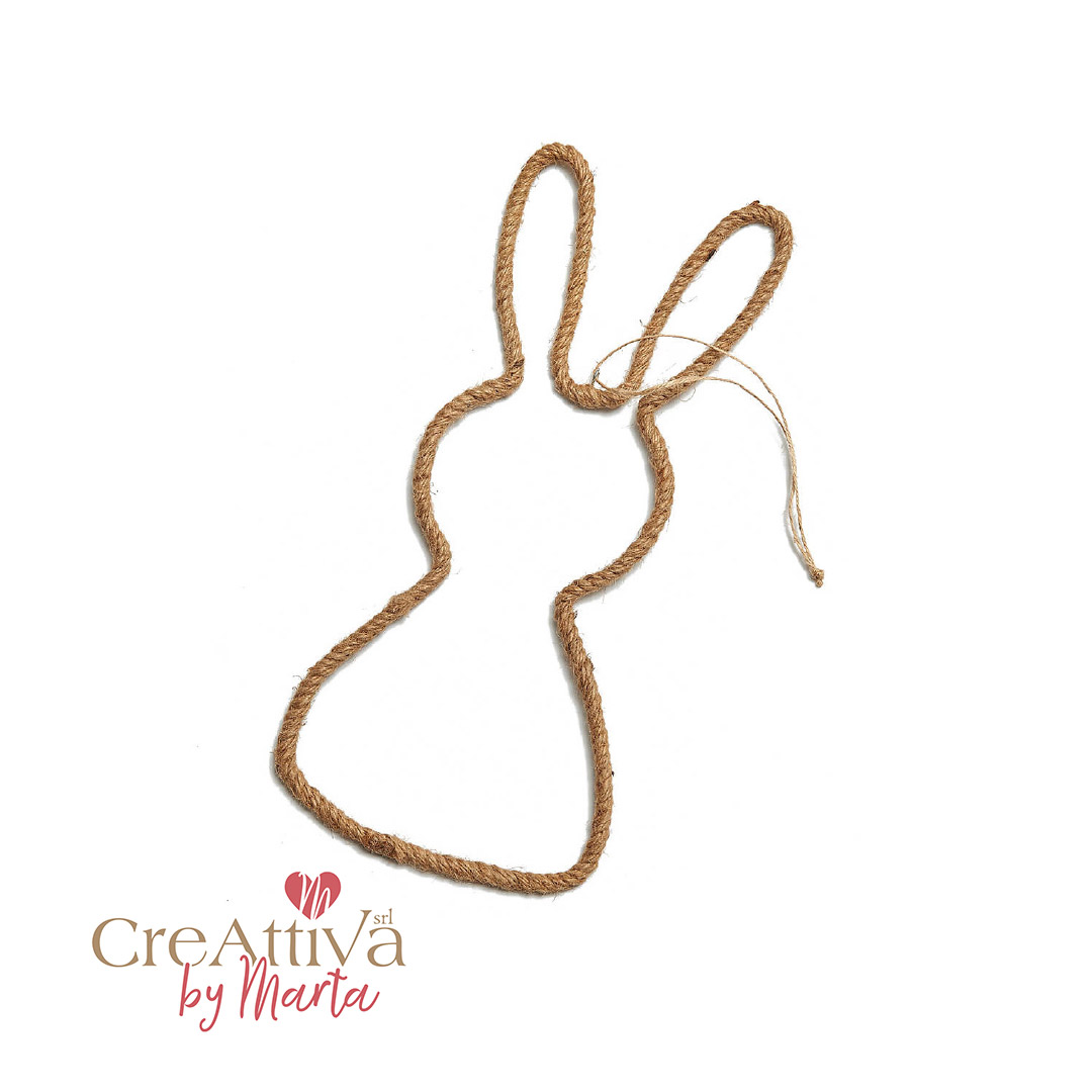 GHIRLANDA JUTA CONIGLIO 14X30CM - CRGHIR76