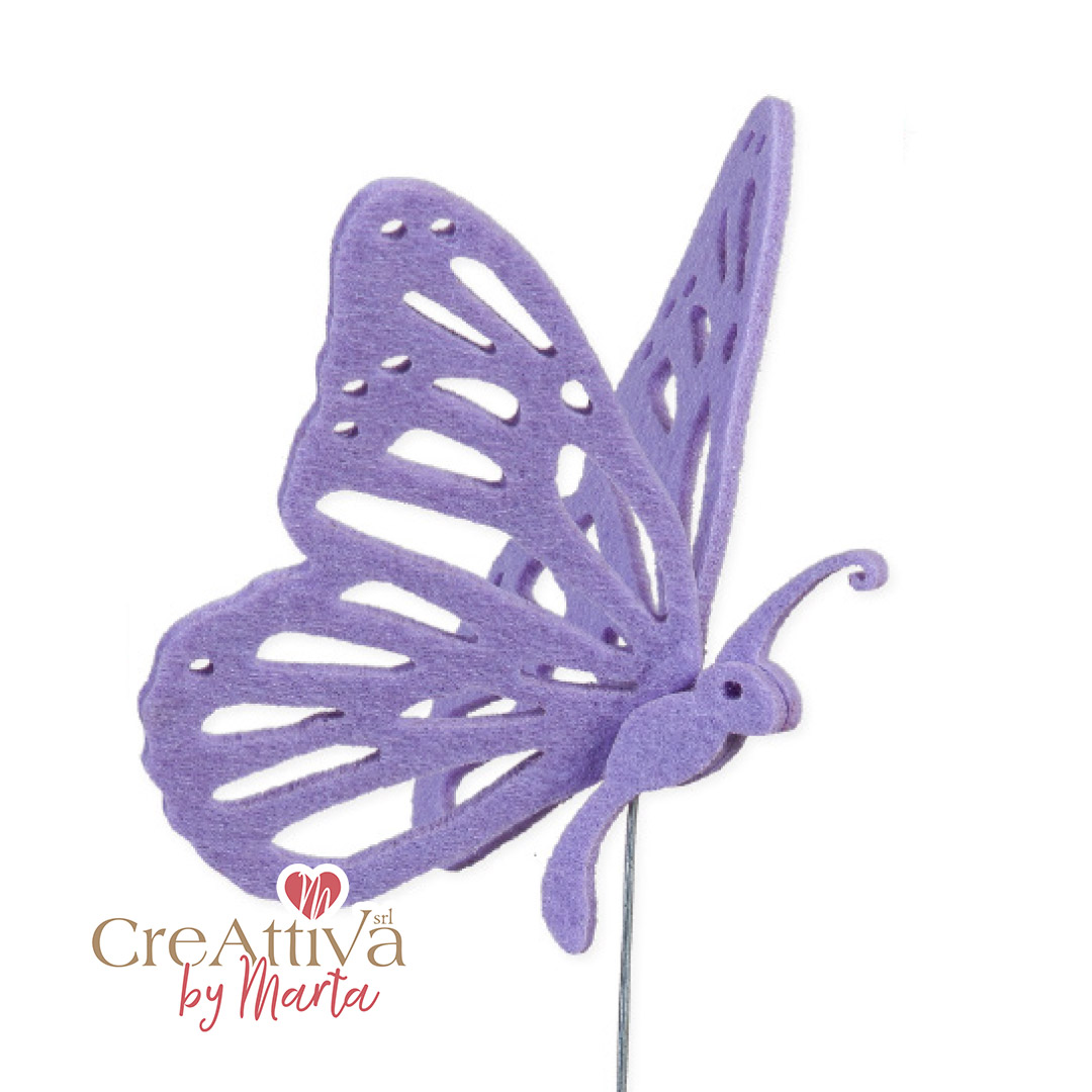 decorazione farfalla in feltro 11,5x15,5cm 97dec147