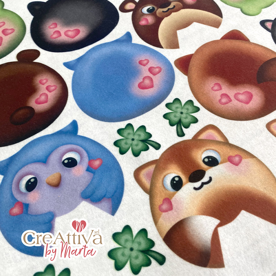 pannolenci morbidoso stampato viola mammola 50x45cm crpms127