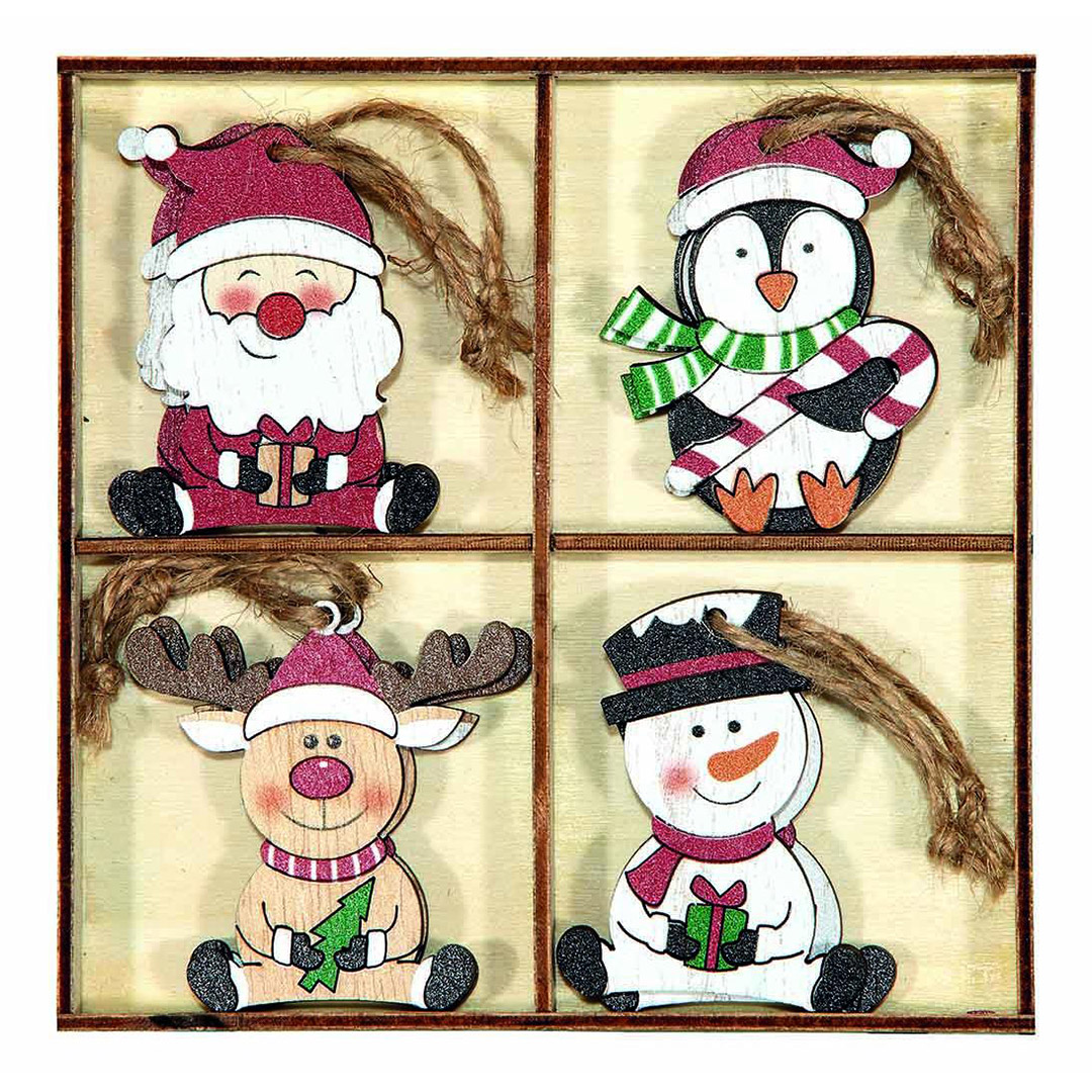 Decorazioni natalizie Babbo Natale pinguino renna pupazzo