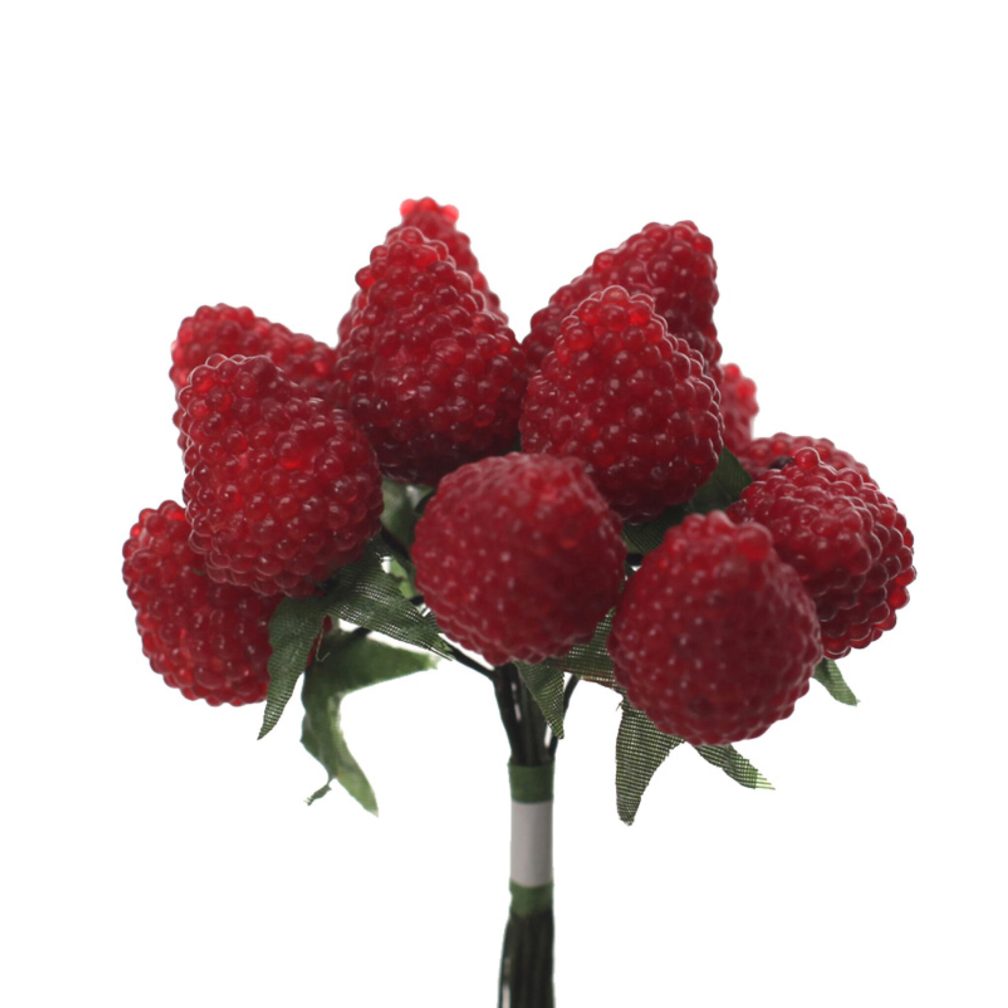 mazzolino 12 lamponi ghiacciati h.10cm 99dec025