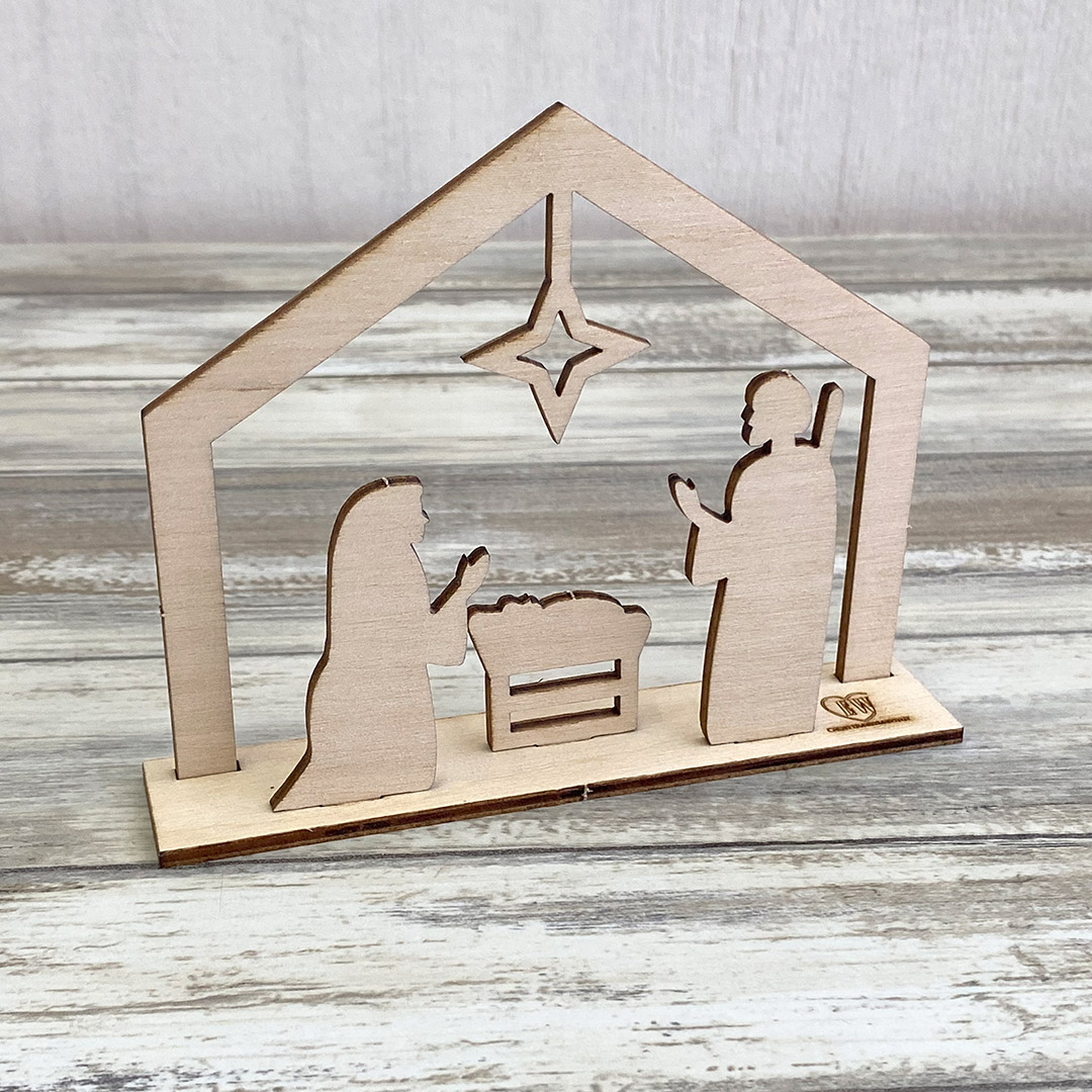 formastencil easywood card buon natale renna e albero h8x10,6 cm cresw080