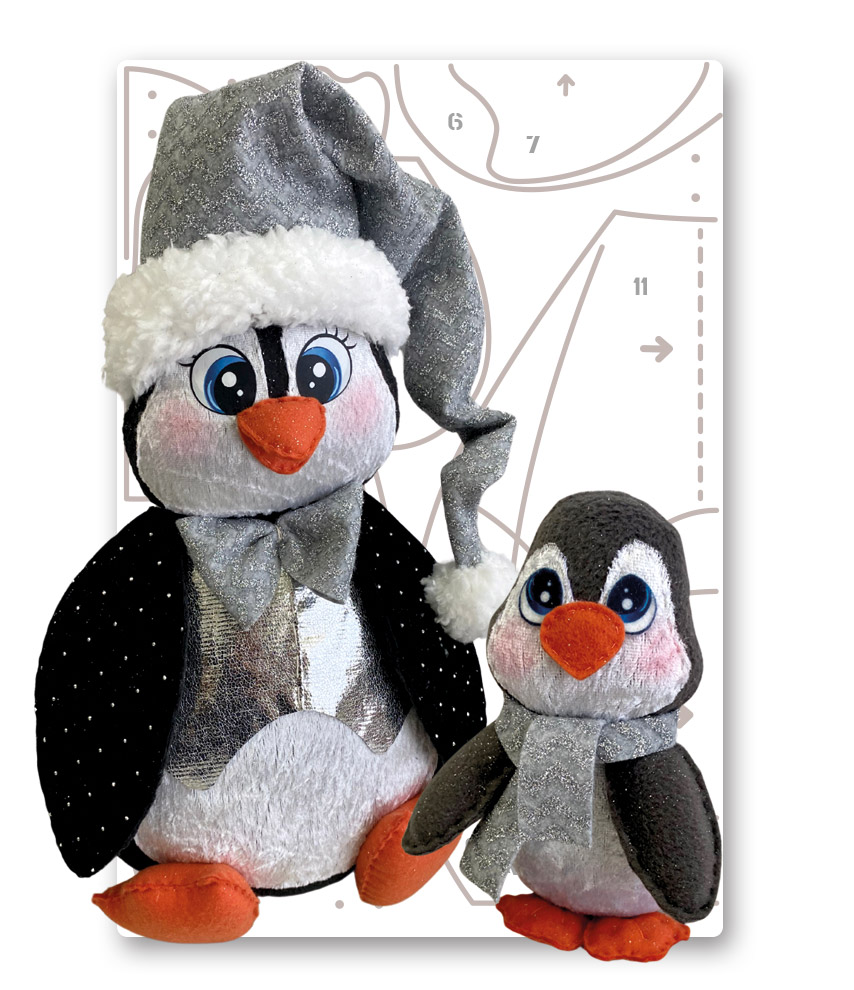 cartamodello stencil pinguini coccolosi crste074