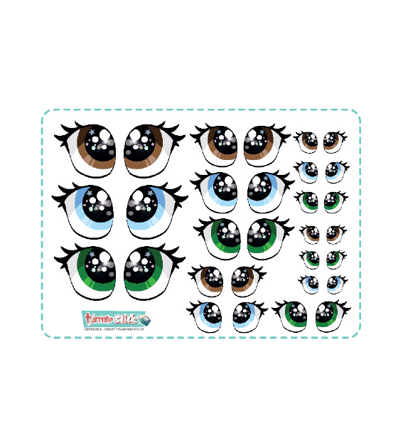 termostick bambola 3 3 set viso medio largo 6,4 cm circa crtrs018