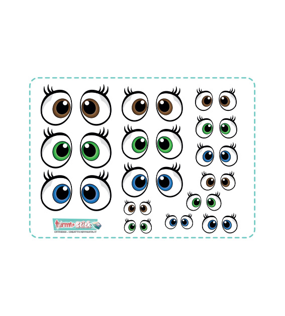 termostick bambola 3 3 set viso medio largo 6,4 cm circa crtrs018