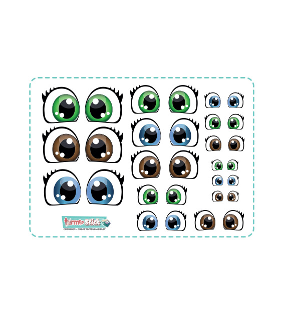 termostick bambola 3 3 set viso medio largo 6,4 cm circa crtrs018