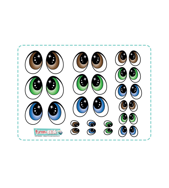 termostick bambola 3 3 set viso medio largo 6,4 cm circa crtrs018