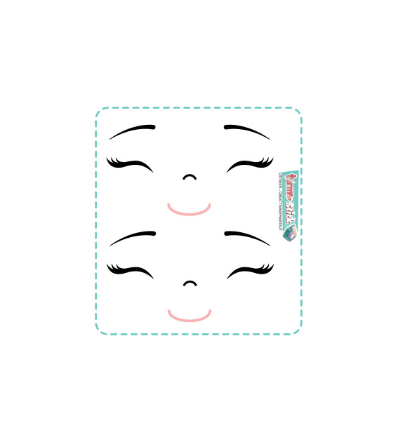 termostick bambola 3 3 set viso medio largo 6,4 cm circa crtrs018